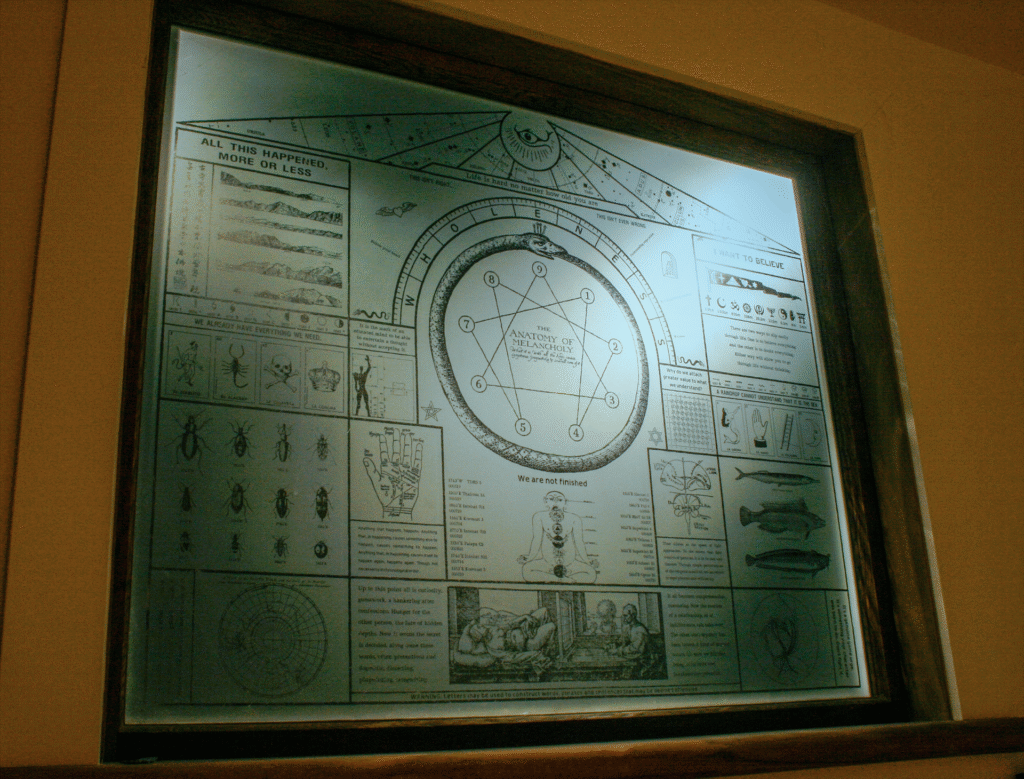 Detailed etched pattern from Taine House original art piece by Stephen Canning