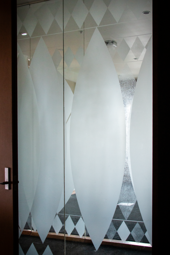 Sandblasted Glass Installation, Corridor, Saatchi and Saatchi