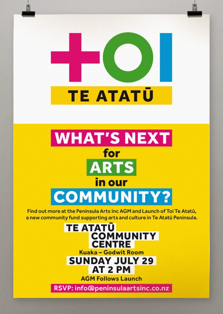 Toi Te Atatū, community arts project, poster