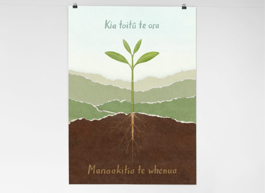 Kia Toitū te Ora, poster for Greens fundraising project